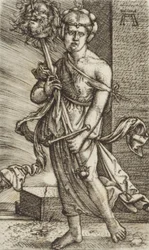Judith Holofernesin pään kanssa,.n.d.