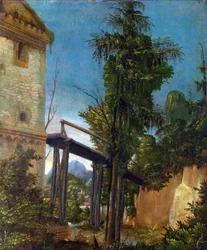 Landschaft mit einem Steg