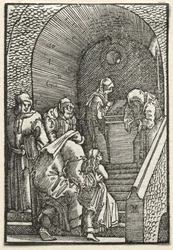 Ihmisen lankeemus ja lunastus: Neitsyen esittely temppelissä, 1515.