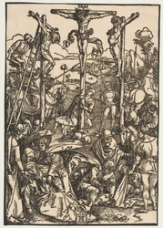 Golgata, jossa on kolme ristiä, n. 1503.