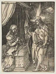 Kristus ilmestyy äidilleen, pienestä kärsimyksestä, n. 1510.