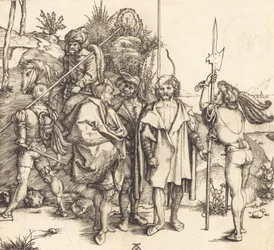 Viisi sotilasta ja turkkilainen hevosen selässä, 14951496.