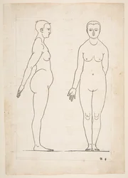 IIKuvaus Dürerin Four Books of Human Proportion -kirjasta, Nürnberg, 1528.n.d.