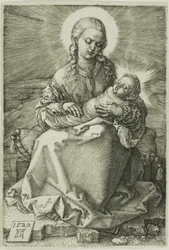 Madonna kapaloidun lapsen kanssa