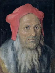 Muotokuva parrakas mies punaisessa hatussa, 1520