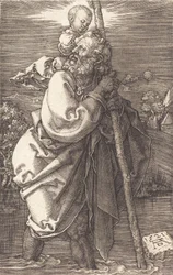 Pyhä Christopher kasvot vasemmalle, 1521.