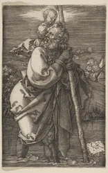 Pyhä Christopher kasvot vasemmalle, 1521.