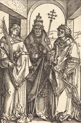 Pyhät Stefanus, Sixtus ja Lawrence, luultavasti n. 15041505.