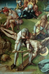 Seitsemän surun polyptyykki Kristus ristiin naulattuna, 1495-1496.