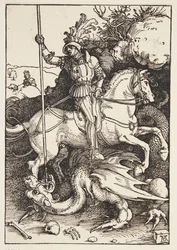 St. Georg tappaa lohikäärmeen