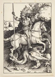 St. Georg tappaa lohikäärmeen