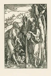Johannes Kastaja ja Onofrius, noin 1503-04 (puupiirros).