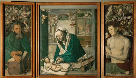 Dresdenin alttari, noin 1496 (tempera kankaalle).