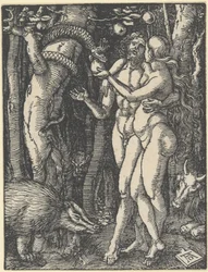 The Fall of Man, teoksesta "Pieni intohimo", n. 1510 (puupiirros)