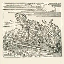 Saksalainen turnaus, noin 1517-18 (puupiirros).