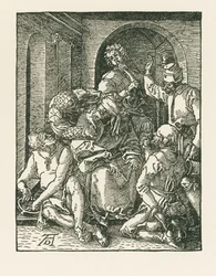 Kristuksen pilkkaaminen, noin 1508-09 (puupiirros).