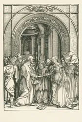 Neitsyen avioliitto, noin 1504 (puupiirros).