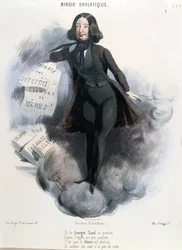 George Sandin (1804-76) karikatyyri n. 1848