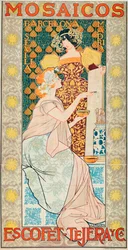 Mainos tuotemerkin "Escofet, Tejera y Cia" laatalle - Alexandre de Riquer i Yngladan litografia (1856-1920)