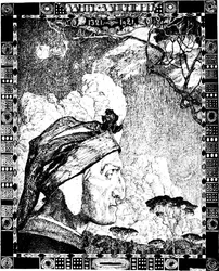 Dante Alighieri, keskiaikainen italialainen runoilija, 1921.