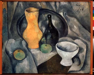 Asetelma. Aleksandr Vasilyevich Shevchenko (Aleksandri Shevchenko) (1883-1948), öljy kankaalle