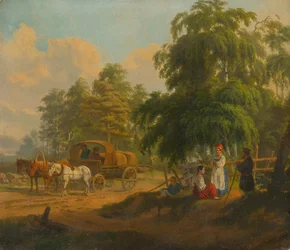 Maisema venäläisen troikan kanssa, 1801.