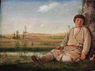Nukkuva paimenpoika, 1823