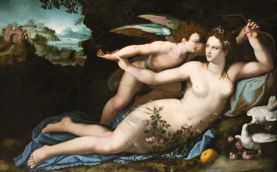 Venus riisuu Amorin aseista