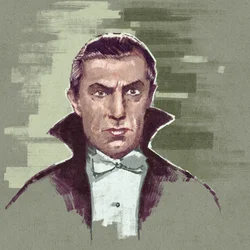 Unkarilaisen näyttelijän Bela Lugosin muotokuva kreivi Draculana (kuva)