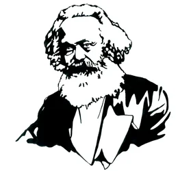 Muotokuva Karl Marxista (1818-1883), filosofista ja politiikan teoreetikko