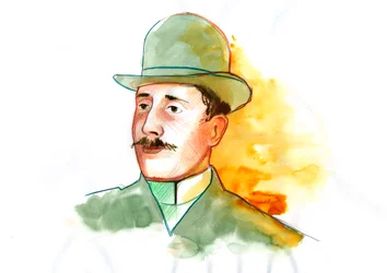 Runoilija Guillaume Apollinairen (1880-1918) muotokuva (englantilainen runoilija Guillaume Apollinaire)