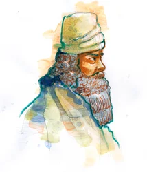 Zoroastrian tai Zarathustran perustaja (Zoroastri tai Zarathustra zoroastrismin perustaja) edustaa