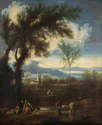 Maisema hahmoilla, n. 1710-40 (öljy kankaalle)