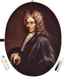 Miehen muotokuva. Aatelismies, jolla on peruukki ja musta puku. Alessandro Magnascon, lisänimeltään Il Lissandrino (1667-1749), maalaus. Musei di Strada Nuova, Genova, inventaarionumero PR 371