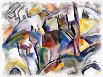 Maisema rakennuksineen,2016,