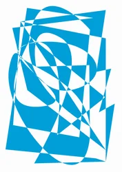 sininen, 2018,(sekoitettu media)