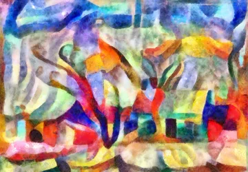 puutarhassa, 2017, (sekoitettu media)