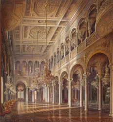 Pienen Eremitaasin sisätilat, Paviljonkihalli, 1800-luvun puoliväli.