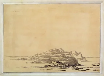Fantastinen maisema, 1780-85 (pesu ja lyijykynä paperille)
