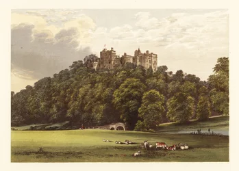 Dunsterin linna, Somersetshire, Englanti. ,1880 (kaiverrus)