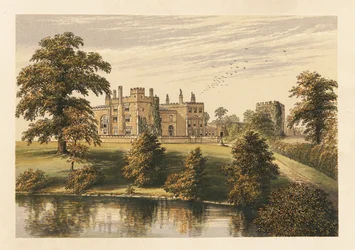 Ripley Castle, Yorkshire, Englanti. ,1880 (kaiverrus)