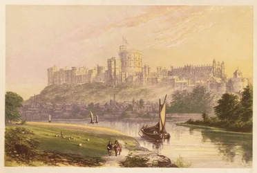 Windsorin linna, Berkshire, Englanti. 1880 (kaiverrus)
