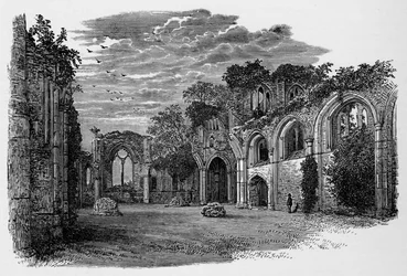 Sisustus, katse itään, Netley Abbey, c1880, 1897