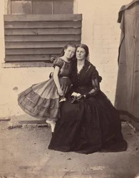 Rouva Greenhow ja tytär, vangittu Vanhassa Capitolissa Washingtonissa, 1862.
