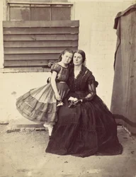 Rouva Greenhow ja tytär, vangittu Vanhassa Capitolissa Washingtonissa, 1862.