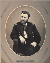 Platinum Rice Print of Ulysses S. Grant, 1865, painettu 1901 (seepiakuva)