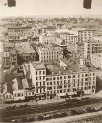 Näkymä pohjoiseen Chicagon oikeustalon kupolista 1858