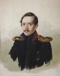 Runoilija Mihail Lermontovin muotokuva 1814-1841, 1839
