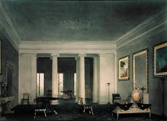 Greek Revival Double Parlor, n. 1845 (akvarelli paperille)
