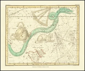 1822 - Alexander Jamieson - Hydra Sextans Felis ja kraatteri.
